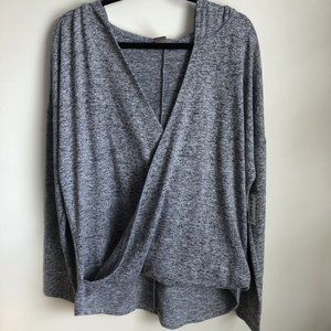 NWT Old Navy | Active Surplice Grey Hooded Top
